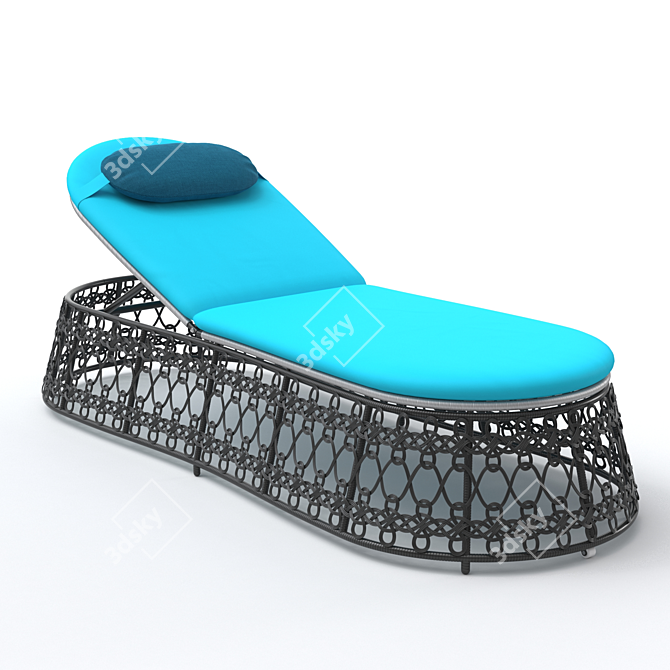 Contessa Lace-Inspired Chaise Lounge 3D model image 1