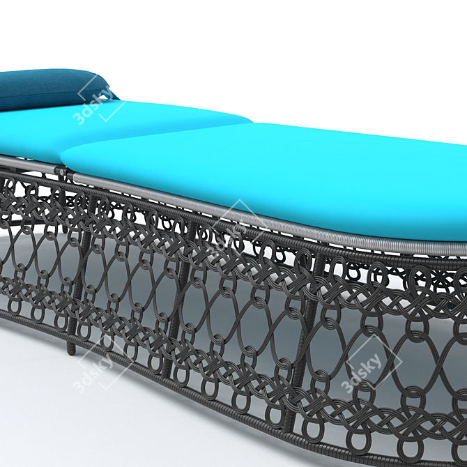 Contessa Lace-Inspired Chaise Lounge 3D model image 2