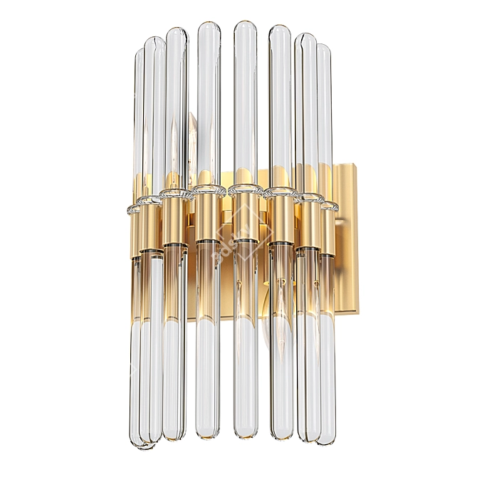 Modern Glass Tube Sconces 3D model image 1