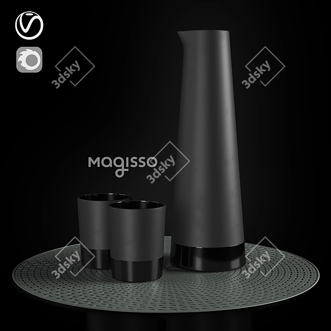 Elegant Magisso Carafe Set 3D model image 1
