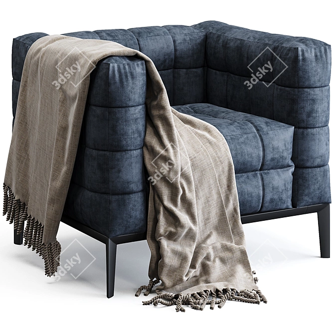 Chic Chocolat Armchair in Twils 3D model image 1