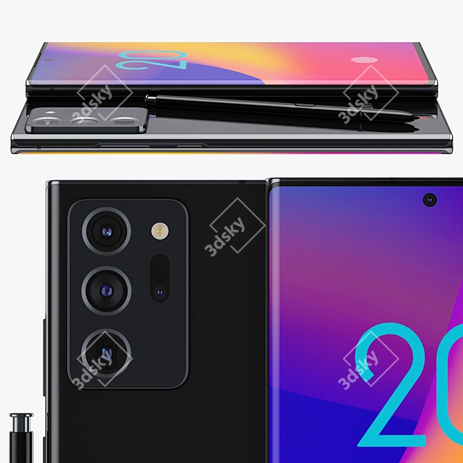 Samsung Note 20 Ultra: Powerful, Stylish, and Versatile 3D model image 3