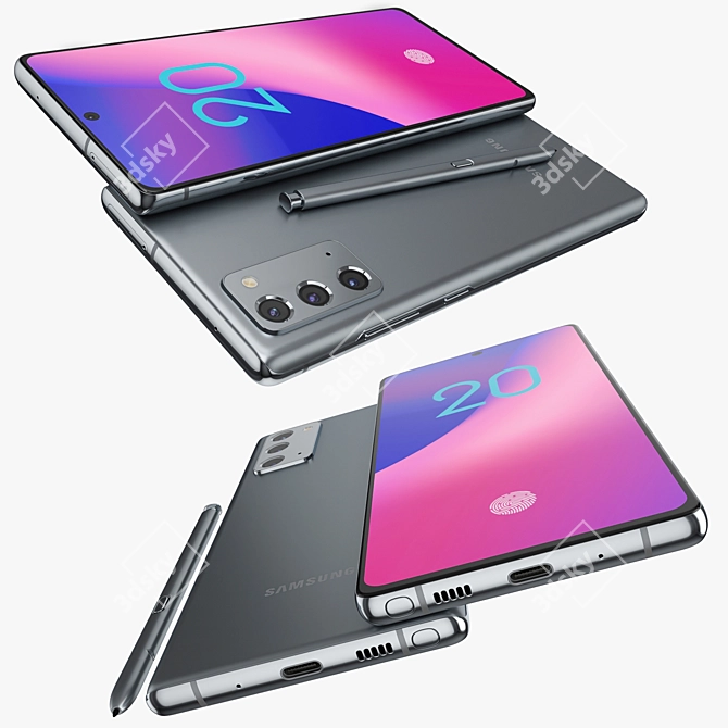 Samsung Note 20: Stunning 3D Product Rendering 3D model image 4