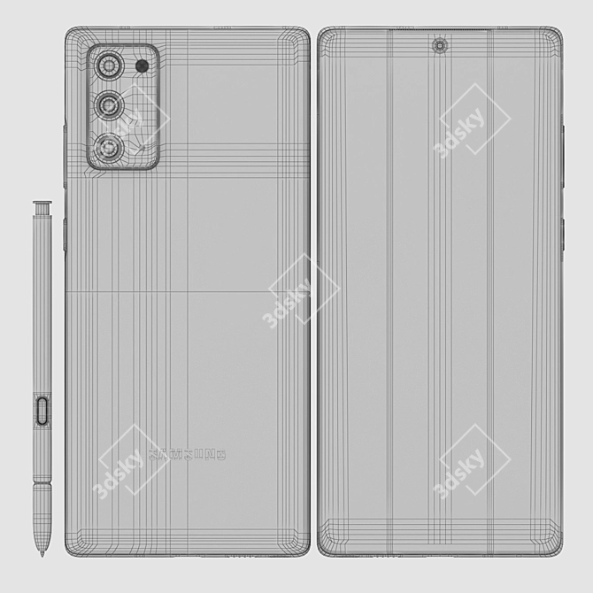 Samsung Note 20: Stunning 3D Product Rendering 3D model image 5