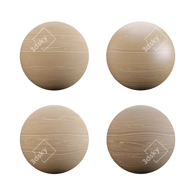 Exquisite Oak Wood Varnish 3D model image 2
