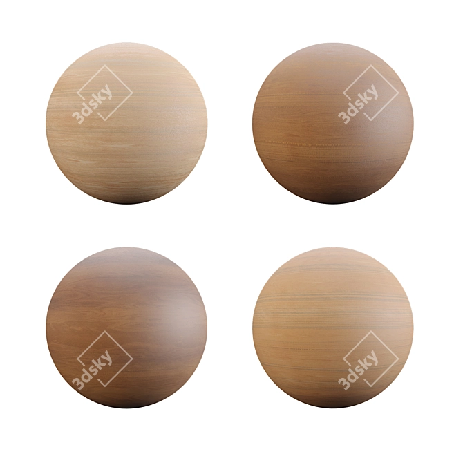 Varnished Maple Wood Texture - High Quality, Multiple Variations 3D model image 1
