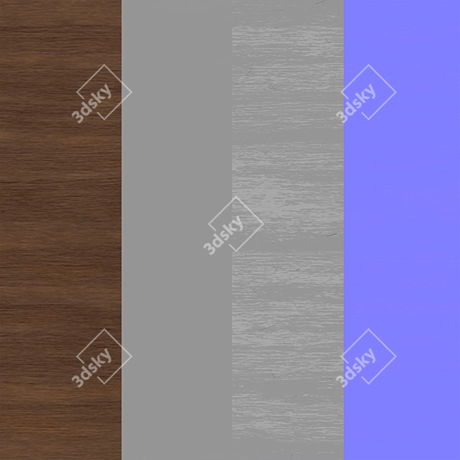 Exquisite Walnut Wood Varnish 3D model image 3