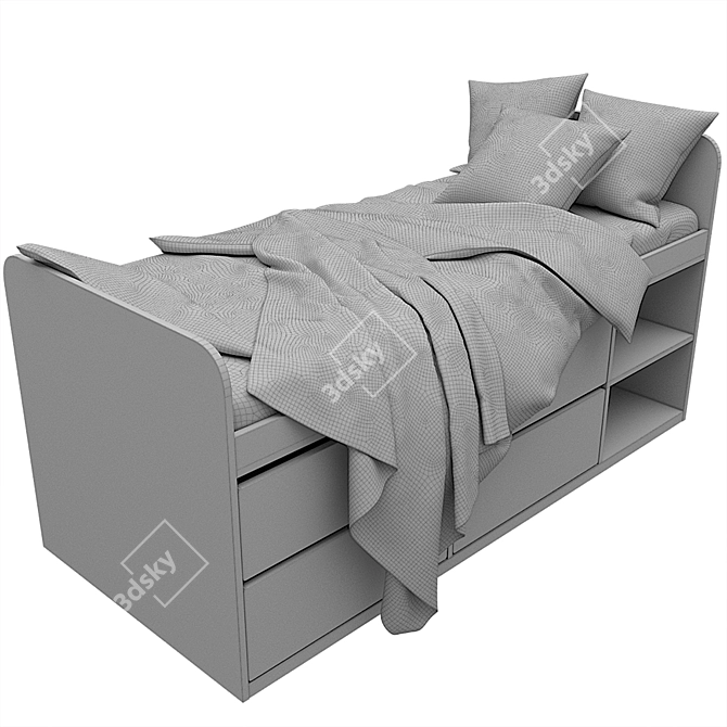 Modern Kids Bed "Klakt 3D model image 5