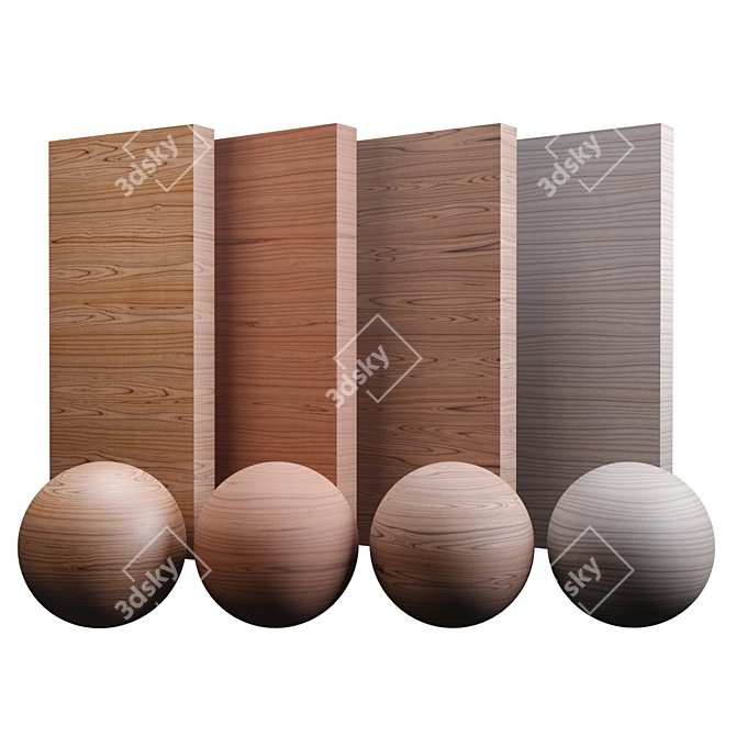 Elegant Mahogany Wood Varnish 3D model image 1