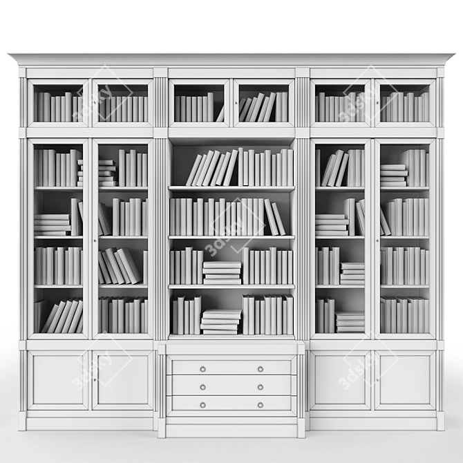 Elegant DIRETTORIO Library Cabinet 3D model image 9