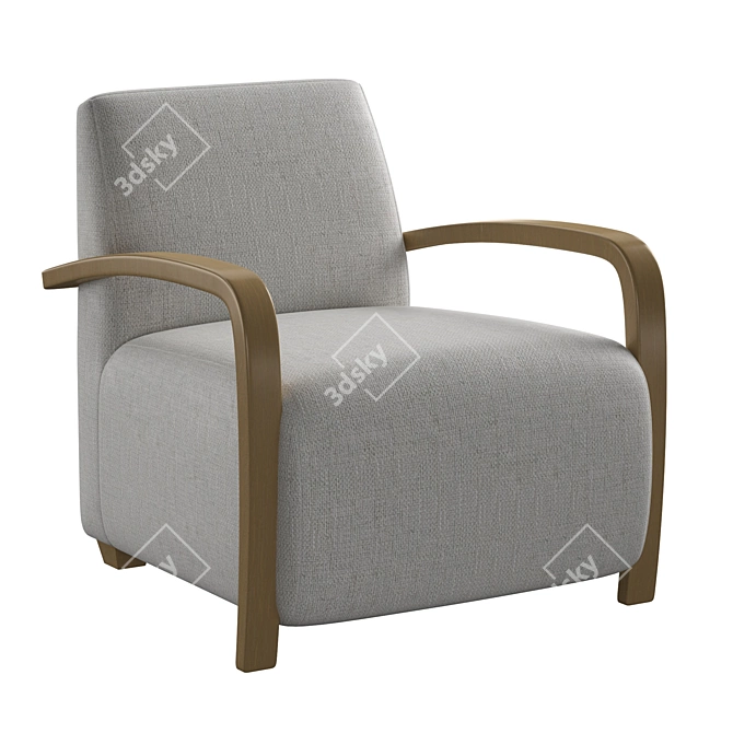Quincy Armchair: Sleek and Stylish 3D model image 1