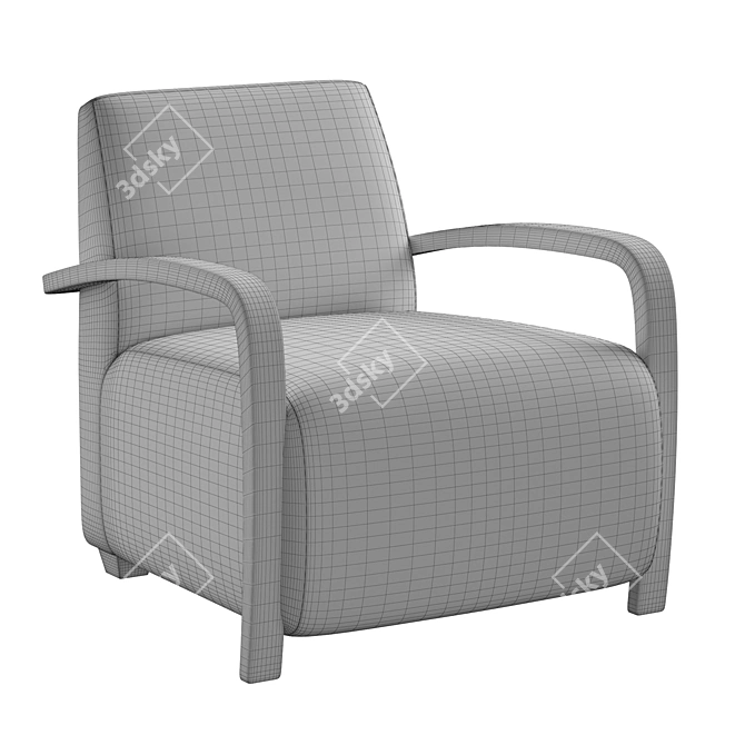 Quincy Armchair: Sleek and Stylish 3D model image 3
