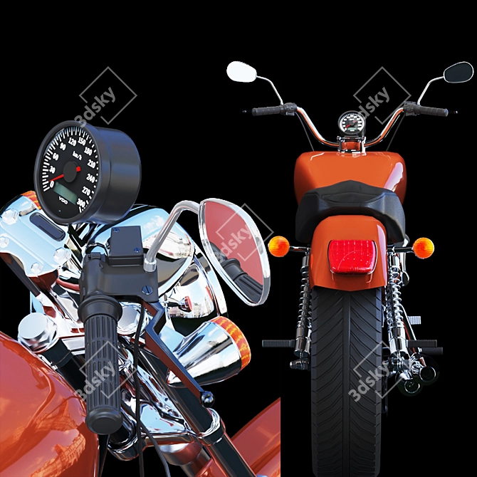 Harley Davidson XL 53C 1200cc Cruiser 3D model image 3