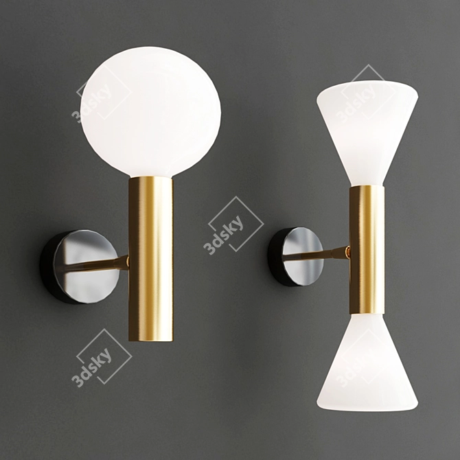 Minimaliste LED Wall Light - OLIM 3D model image 1