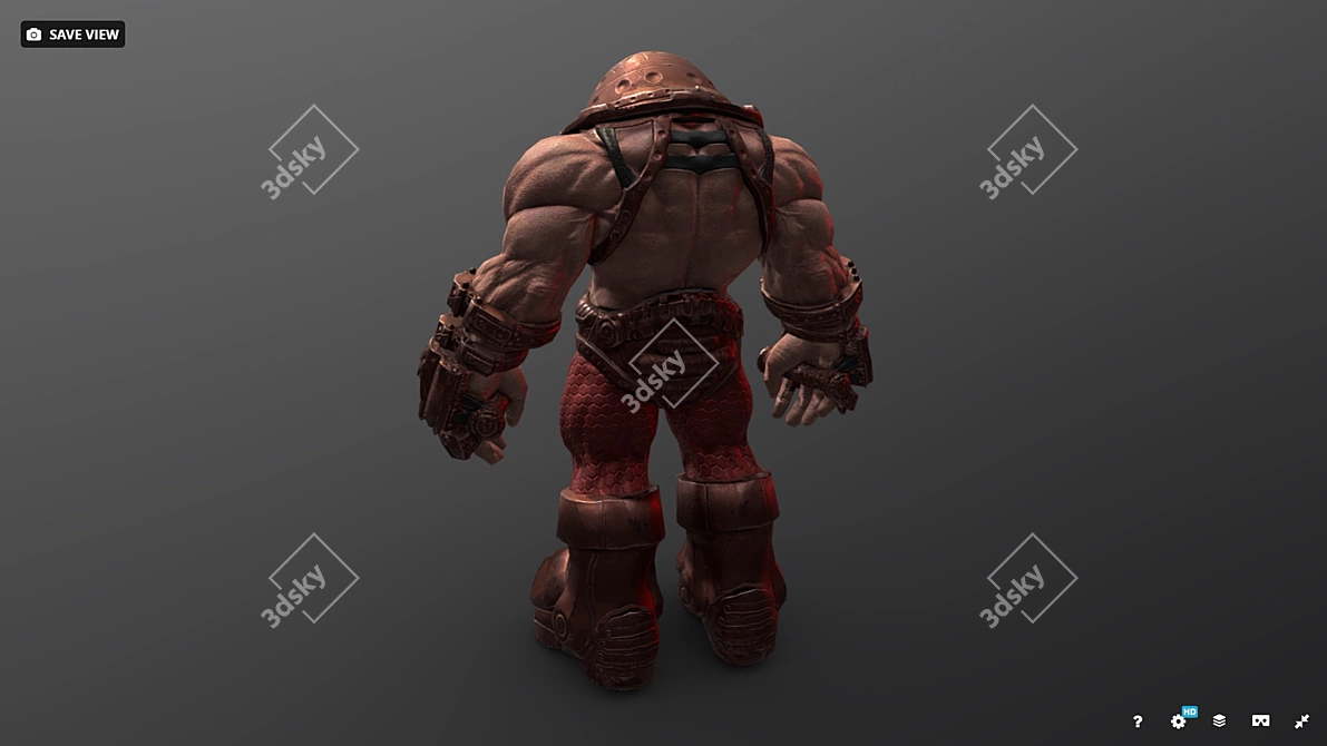 Geometric Powerhouse: Juggernaut 3D model image 1