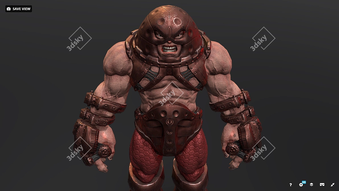 Geometric Powerhouse: Juggernaut 3D model image 2