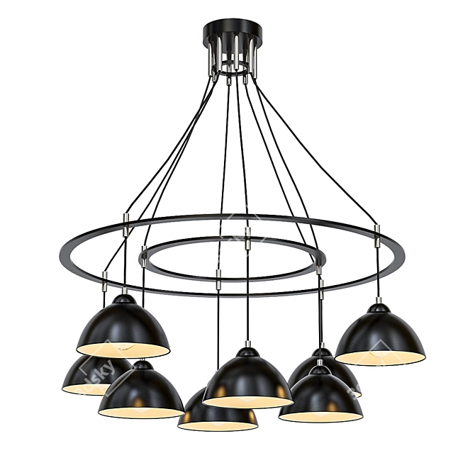 Modern Formula Pendant Chandelier 3D model image 1