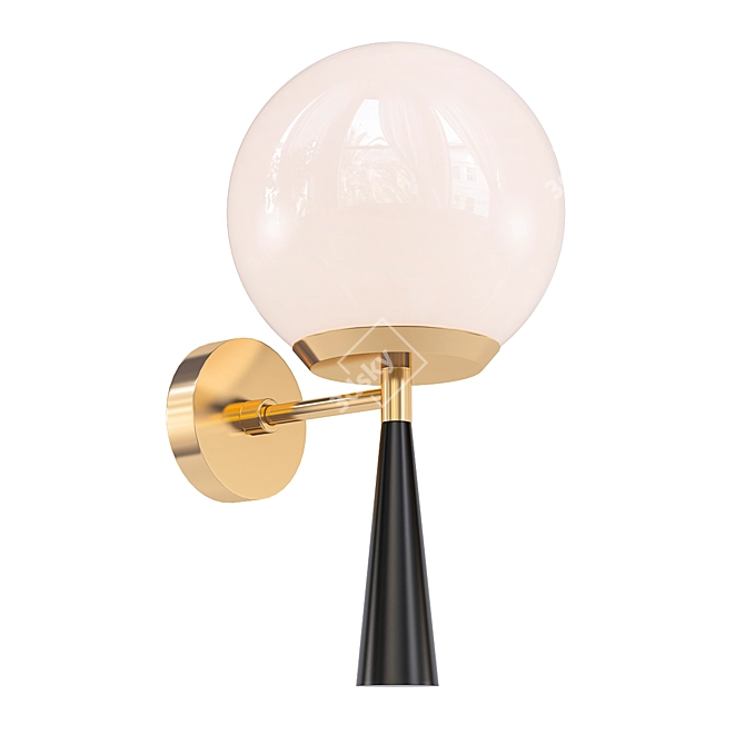 Elegant Audrey Black Wall Sconce 3D model image 1