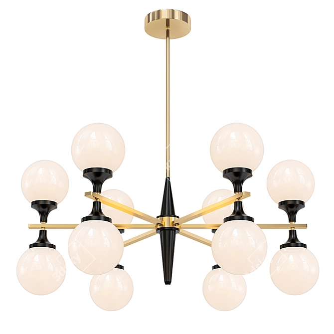 Elegant Ball Valley Chandelier 3D model image 1