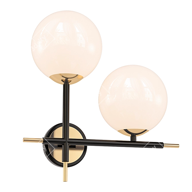 Elegant Senso Right Wall Lamp 3D model image 1