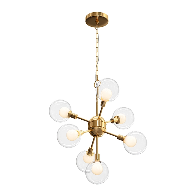 Radiant Burst Chandelier 3D model image 1