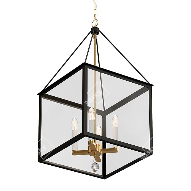 Vintage-inspired Bridgeport Lantern 3D model image 1