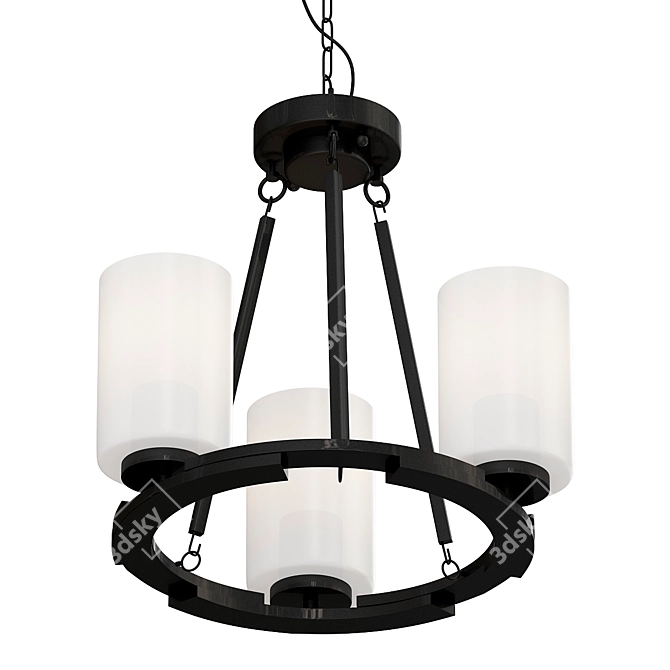 Stylish Convertible Chandelier: TYBALT 3D model image 1