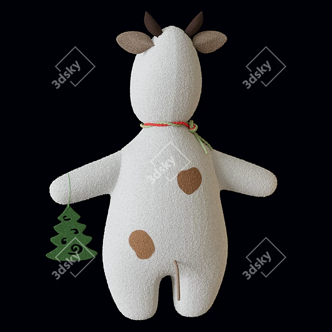 Adorable Bull Plush Toy | Year 2021 Symbol 3D model image 4