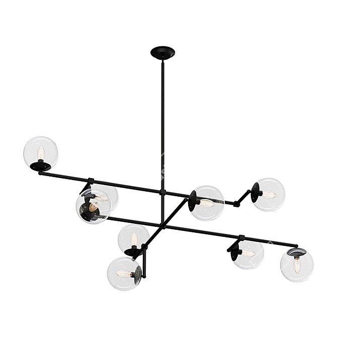 Glamorous T-Junction Chandelier 3D model image 1