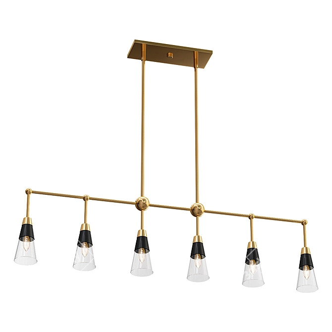 Elegant Island Chandelier 3D model image 1