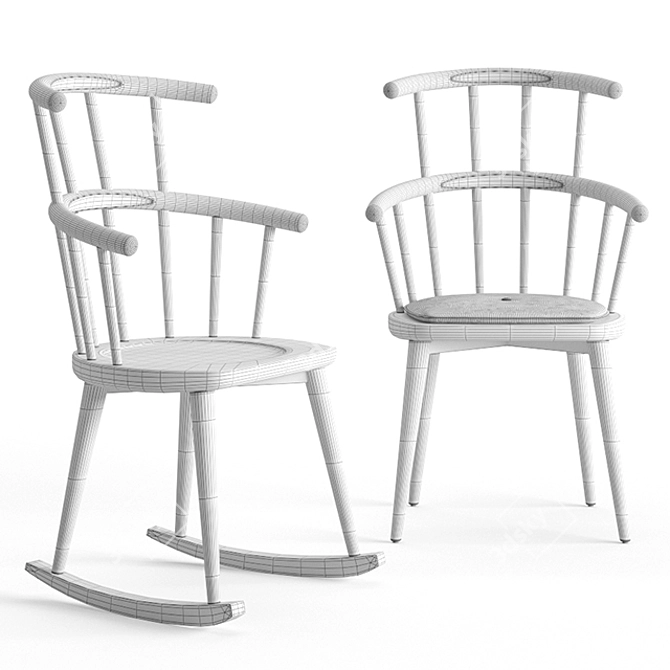 Windsor Revival Chair: Classic meets Contemporary 3D model image 4