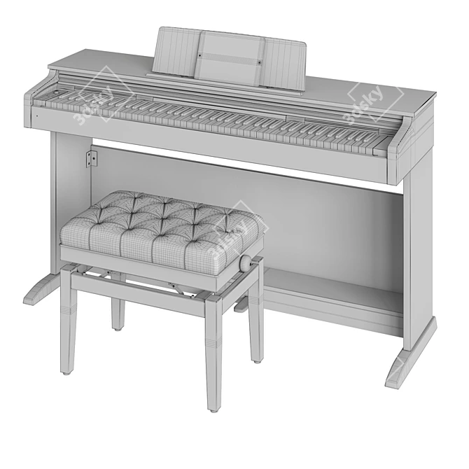 Casio AP-270 Celviano: Premium Digital Piano 3D model image 5