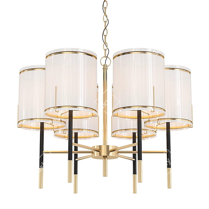 Nordic Copper Chandelier: Modern, American, Country 3D model image 1