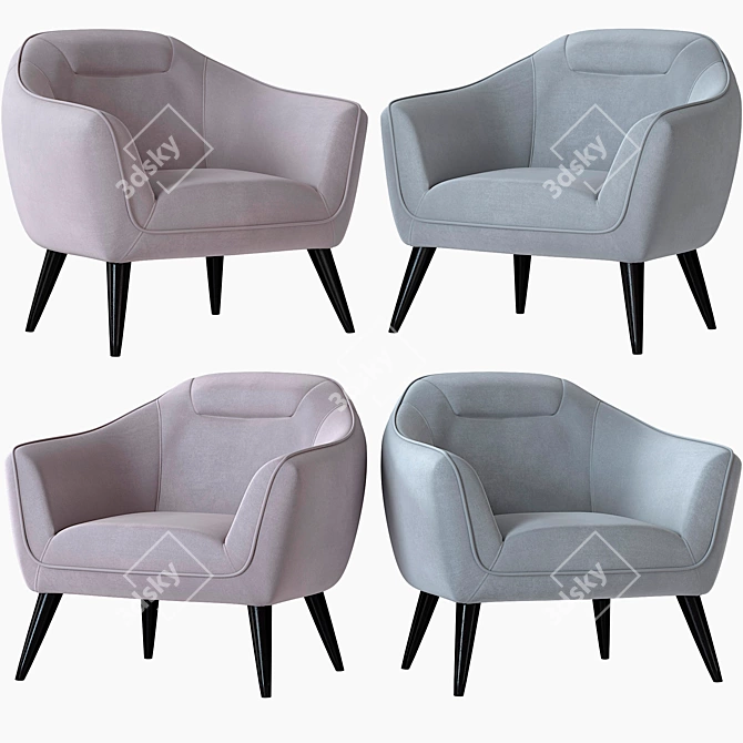 TICIAN Armchair: Elegant and Comfortable 3D model image 5
