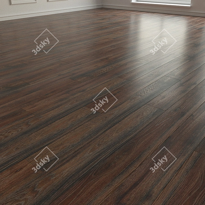 Romantic Oak Laminate Flooring 3D model image 2