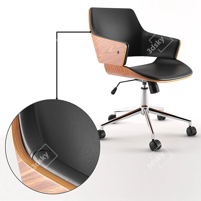 Elzito Brand 4K PBR Office Chair 3D model image 2