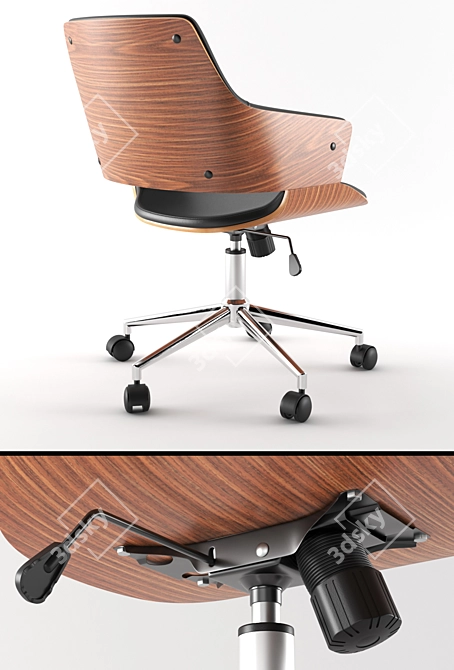 Elzito Brand 4K PBR Office Chair 3D model image 4