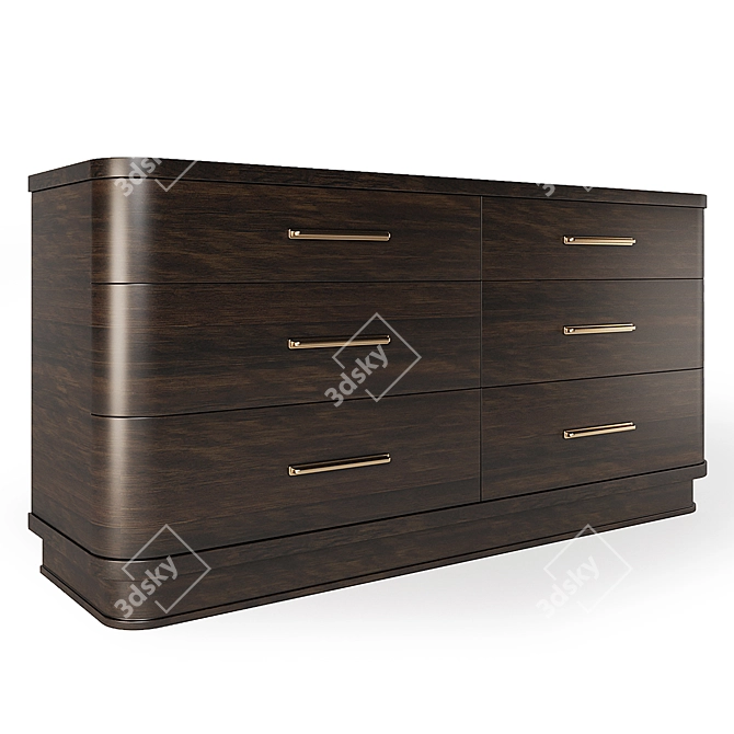 Streamline Collection Dresser 3D model image 1