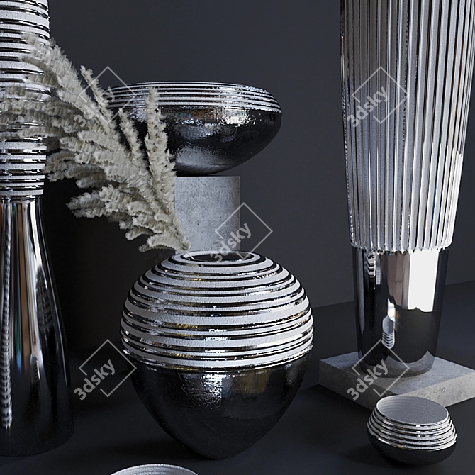 Platinum Antithesis Vases 3D model image 2