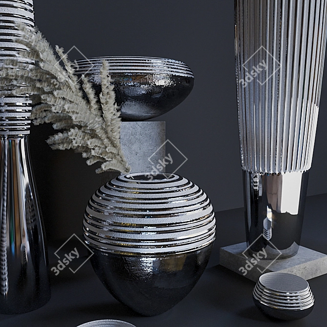 Platinum Antithesis Vases 3D model image 4