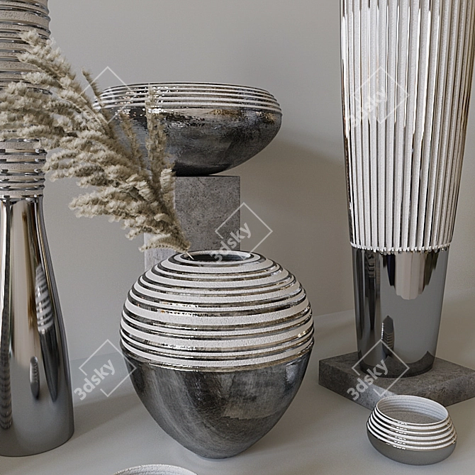 Platinum Antithesis Vases 3D model image 7