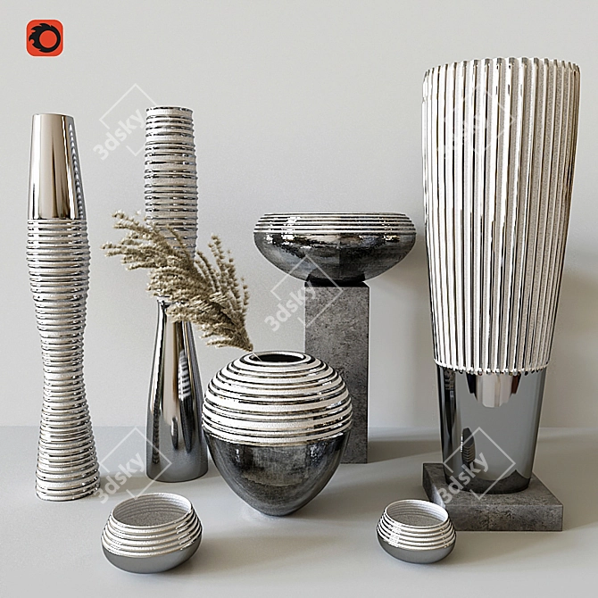 Platinum Antithesis Vases 3D model image 16