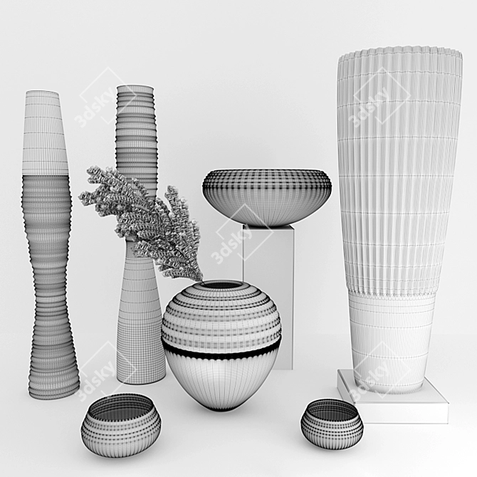 Platinum Antithesis Vases 3D model image 17