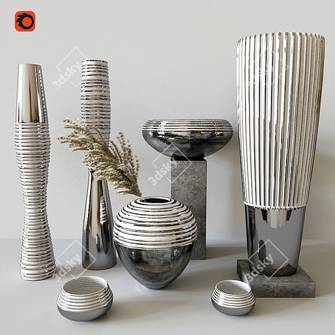 Platinum Antithesis Vases 3D model image 18