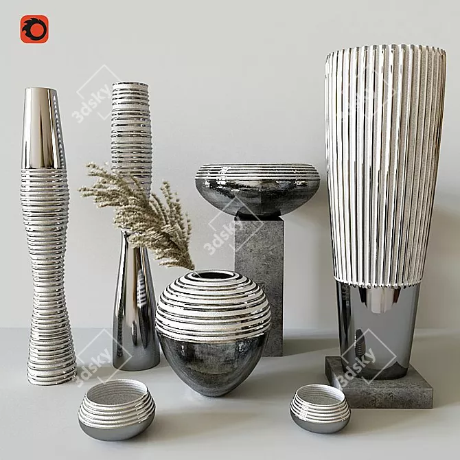 Platinum Antithesis Vases 3D model image 20