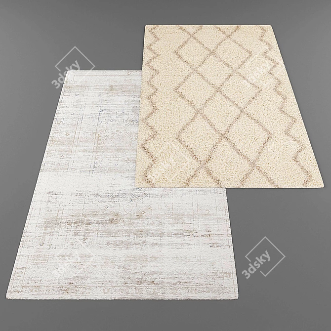 Modern Style Rug Set 3D model image 2