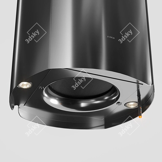 Title: Sleek Elica Chrome Island Extractor 3D model image 2