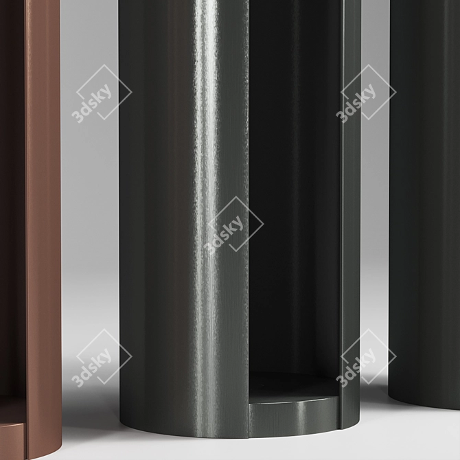 Sleek Metal LED Floor Lamp 3D model image 2