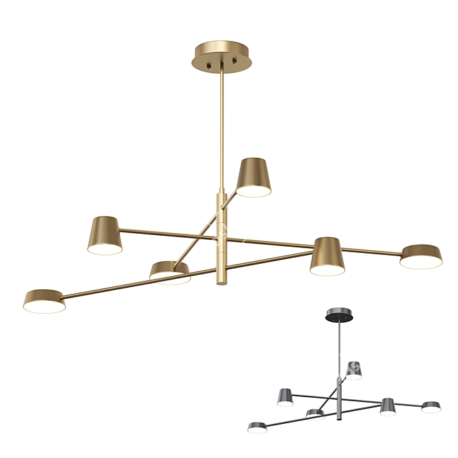 Contemporary LED Pendant Light 3D model image 1