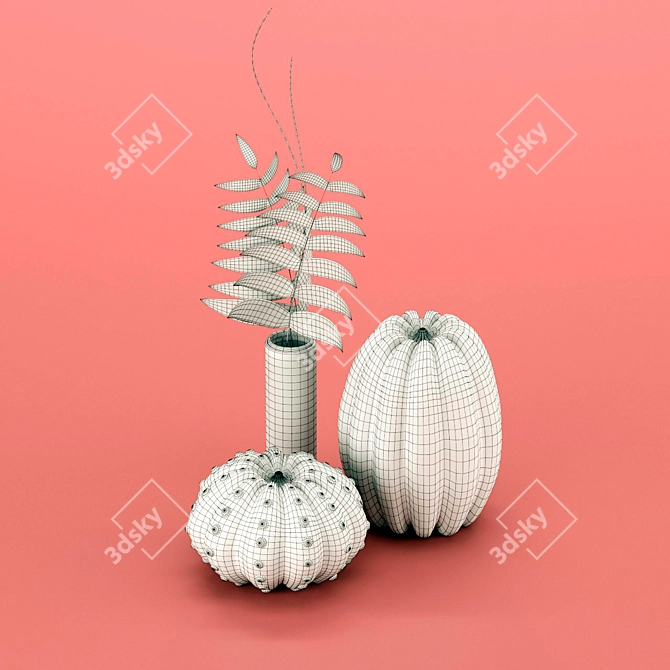 Pumpkin Patch Decor: Halloween-Inspired 3D model image 3